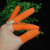 加厚防滑水耐磨乳胶手指套橡胶防护点钞数钱劳保胶工业手指头套 【橙色】小号10个装