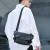POLO斜挎包男士时尚潮流菱格背包学生青年个性设计感单肩包 043991 黑色