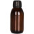 带盖密封罐药瓶空瓶玻璃大容量加厚防漏级口服液分装样品瓶子 125ml棕色瓶+黑盖
