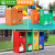 户外卡通垃圾桶幼儿园分类定制方形大号游乐场果皮箱学校创意室外 红色单桶(门板可定制图案)