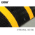 安赛瑞 斜纹款橡胶减速带 122×30×5cm 原生橡胶减速带 条纹反光减速带 黄黑反光减速路拱 11724