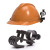 定制安全帽消防手电筒夹头盔头灯支架安全帽侧灯卡扣夹子安全帽固定卡 打孔旋转(25-27毫米)
