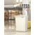 长方形户外垃圾桶2024新款带盖大容量厨房商用餐饮厨余办公室 60L奶白色YYN长方形桶(带盖款)