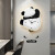 好久不见熊猫挂钟客厅创意时钟壁灯餐厅家用时尚挂墙发光摇摆钟表挂表 A款 颗粒感砂岩+插电遥控(LED灯 10英寸
