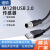 M12连接器转USB2.0M12传感连接器航空插头4芯成型公母双头数据线 直母头 1米4芯 USB2.0母头