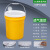 定做印刷塑料桶泡菜腌菜调料密封桶25L涂料机油桶化工桶 25L-黄色-配透气盖(D17口径透气
