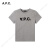 A.P.C.【品牌经典】女士时尚休闲潮流简约字母女装上衣短袖T恤 PLB浅灰色 XS
