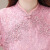 骆骐亚（cmlziua）女装蕾丝改良旗袍裙2023年夏季新款复古中国风连衣裙短袖刺锈裙 粉色 M