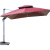 苏识方形室外罗马伞遮阳伞 3.5米*3.5米 配双层70kg大理石底座 红色