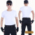 夏季短袖T恤黑色作训服物业保安服装印刷LOGO勤训练服 白色勤 S160