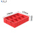 添亦 分格周转箱塑料零件盒子收纳塑料整理储物箱 红色小8格箱370*275*83mm