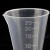 海斯迪克 PP三角量杯刻度塑料量杯透明杯容量杯 100ml HKCL-759