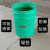 25L特厚铁皮户外垃圾桶大容量耐磨庭院垃圾桶铁桶带盖子家用防火 红色带盖子
