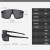 骑行眼镜新款防紫外线男女户外旅行运动墨镜车用太阳镜防风沙眼镜 新款方框眼镜-黑框平光 普通款