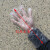 一次性加长pe手套薄膜塑料加厚耐磨餐饮透明 中长pe平口35cm（100只） M