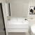 喜乐世家（XILESHIJIA）定制大尺寸岩板一体盆浴室柜组合现代简约陶瓷无缝洗手盆洗脸盆柜 1.2M智能方镜款