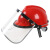 锐麻 PVC防护面罩防护面具配安全帽防飞溅电焊面罩防粉尘劳保打磨面屏