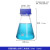 KAIJI LIFE SCIENCES高硼硅螺口锥形瓶玻璃三角烧瓶实验室蓝盖化学试剂瓶GL45盖透明高硼硅三角瓶250ml 1个