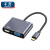 千天（Qantop）Type-C扩展坞通用款 USB-C转HDMI转换器4K投屏VGA拓展坞 1个 QT-WU14B 