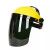 电焊面罩头戴式焊工防护面罩防冲击面屏防电焊眼镜氩弧焊帽 黄顶黑片