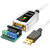 帝特usb转rs232/485/422串口转换器9针com光电隔离工业级DT-5119 TYPE-C+USB3.0转RS422/485线 1.2m