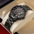 手表男品牌男士机械手表镂空防水直播潮牌手表 FW-6040-3玫壳玫钉钢带(标配2)