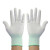 薄款PU涂掌涂指手套耐磨劳保工作防滑无尘涂层带胶尼龙透气 涂胶白色尼龙（1双） S