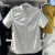 班尼路（Baleno）班尼路2024夏季装纯色短袖衬衫休闲青年薄衬衣商务88104040 83E白灰 S