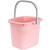 塑料加厚长方形手提水桶大号桶拖把桶塑料桶小方桶 粉色20L