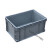 塑料周转箱长方形加厚灰色物流箱子储物框收纳盒子胶箱转运筐框子 深蓝色物流箱不带盖 加厚外径300*200*147平底
