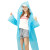 工品星 雨衣防水加厚EVA半透明非一次性应急带帽雨披长袖连体雨衣