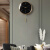 克拉苏新中式创意家用客厅轻奢挂墙时钟现代钟表艺术餐厅大气挂墙挂钟 典雅白（电波机芯） 15英寸（直径38厘米）