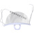 千井口罩适用于专用厨师透明微笑厨房定制食堂塑料餐饮餐厅防雾口水飞 白色防雾5盒50个(可循环使用)