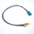 创优捷 射频电缆 FM45 双FAKRA母头转双SMA母头内孔 0.45米/条 防泼水射频连接延长线