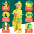 儿童雨衣男童套装防水全身连体女童幼儿园2023新款小孩男宝宝雨披 8010黄色恐龙（升级加踩脚） S