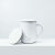 不锈钢马克杯咖啡杯时尚创意带盖办公杯大口径茶杯 316不锈钢内胆白色420毫升