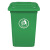 鸣固 ZJ3878 垃圾桶大号加厚塑料带盖 户外商用厨房物业小区环卫环保垃圾箱  绿色30L（无轮）
