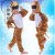 小黄鸭森活六一儿童动物表演服装幼儿园演出舞台服饰男女童卡通装扮小猴子猫 熊猫 适合身高(100-110CM)