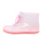 安巧象 防水鞋防雨防水防滑低帮透明女生短筒防滑胶鞋 透明粉色单鞋 37 