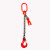力虎王 起重链条吊索具可调节长短G80级猛钢链条组合成套索具带调节链 3吨1腿1米 