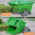 400L保洁车手推塑料环卫垃圾车大号户外垃圾桶市政物业垃圾清运车 灰色(整车不带盖)