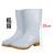 白色雨鞋耐油耐酸碱卫生靴牛筋底水鞋防滑白色工作雨鞋3天 高筒雨鞋 44