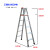 工业加厚型全铝梯子户外工地4米高安全轻便阁楼电工梯子 工程款2.0米