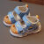 伊顿德鲁男童鞋包头软底夏季儿童鞋学步鞋女宝宝魔术贴机能鞋防滑 蓝色 18 鞋内长12cm