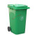适用于 船用垃圾桶 户外垃圾桶大号分类240升塑料商用室外120工业 120L料带轮盖 默认绿