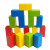 彩色木质特殊长方体模型一年级小学几何数学教具小立方体块正方形榉木积木幼儿园益智玩具 彩色扁形普通长方体红黄蓝绿各5个共20个
