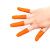 冰禹 一次性乳胶手指套 劳保防滑护指套 橘黄色 小号 BH-382