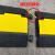 减速带线槽橡胶PVC电线电缆保护槽室内户外舞台地面过线桥盖线板 室内黄色带孔中一线(槽径30*60mm) 适合行人