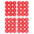 豪思克普 PVC数字贴纸 10cm防水防晒号码贴 圆形红色编号自带背胶 比赛选手餐桌序号标签