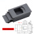 以琛定制适用DK725-3B塑料扣弹簧黑色嵌式暗扣手搭扣侧门锁配电箱 725深灰色弹簧活动扣(2个)
